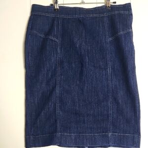 Z. CAVARICCI Darkwash Denim Pencil Skirt. Coastal Cowgirl